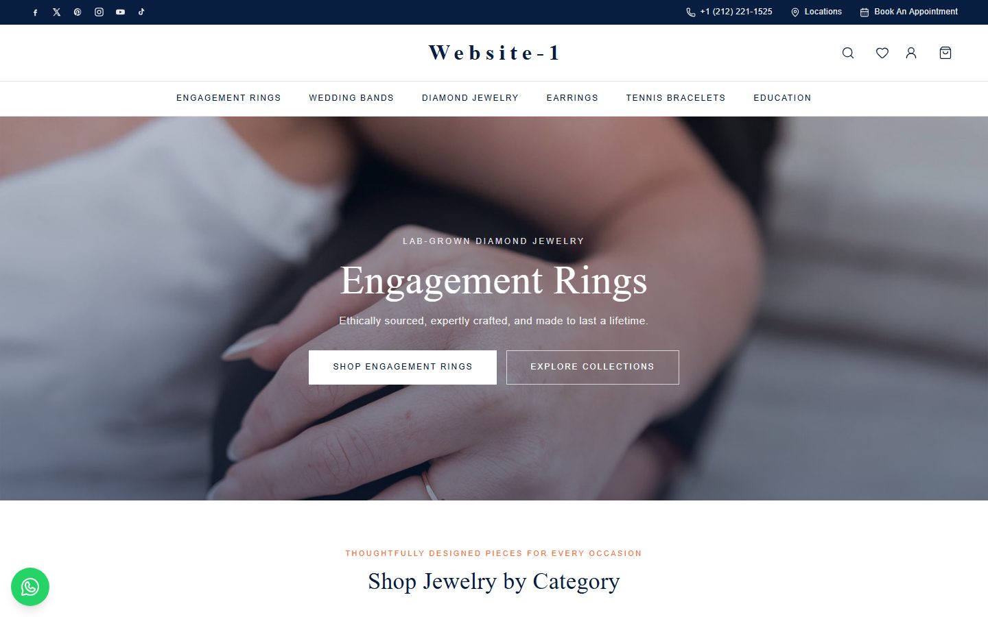 Website-1 homepage