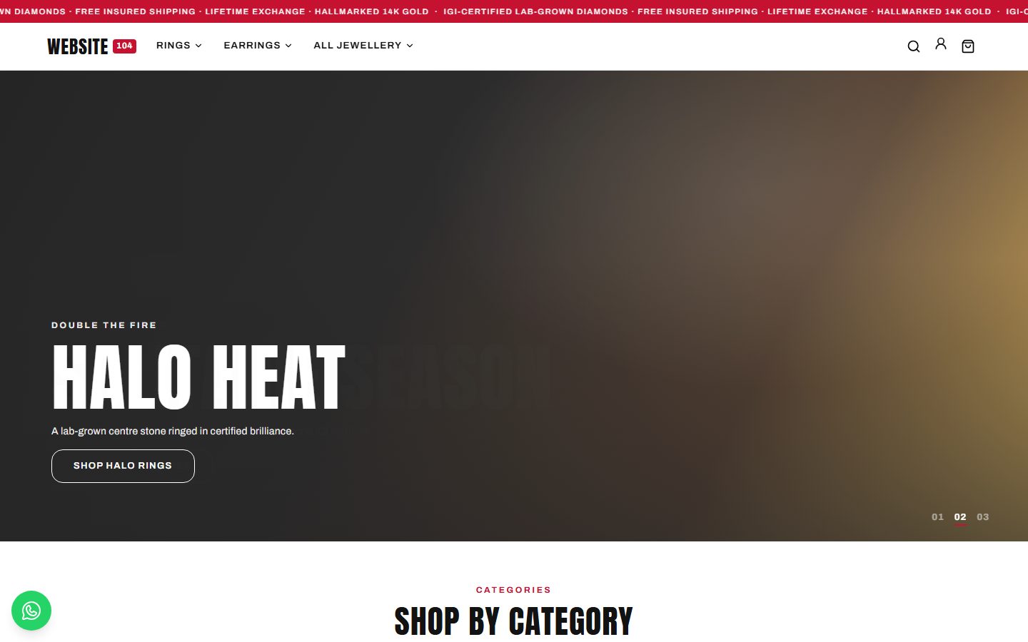 Website-104 homepage