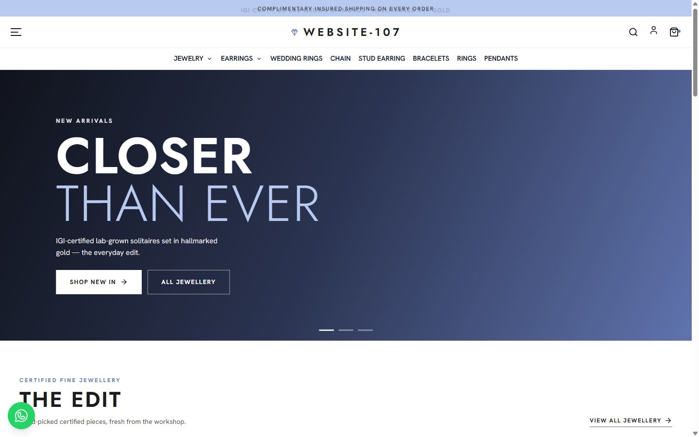 Website-107 homepage