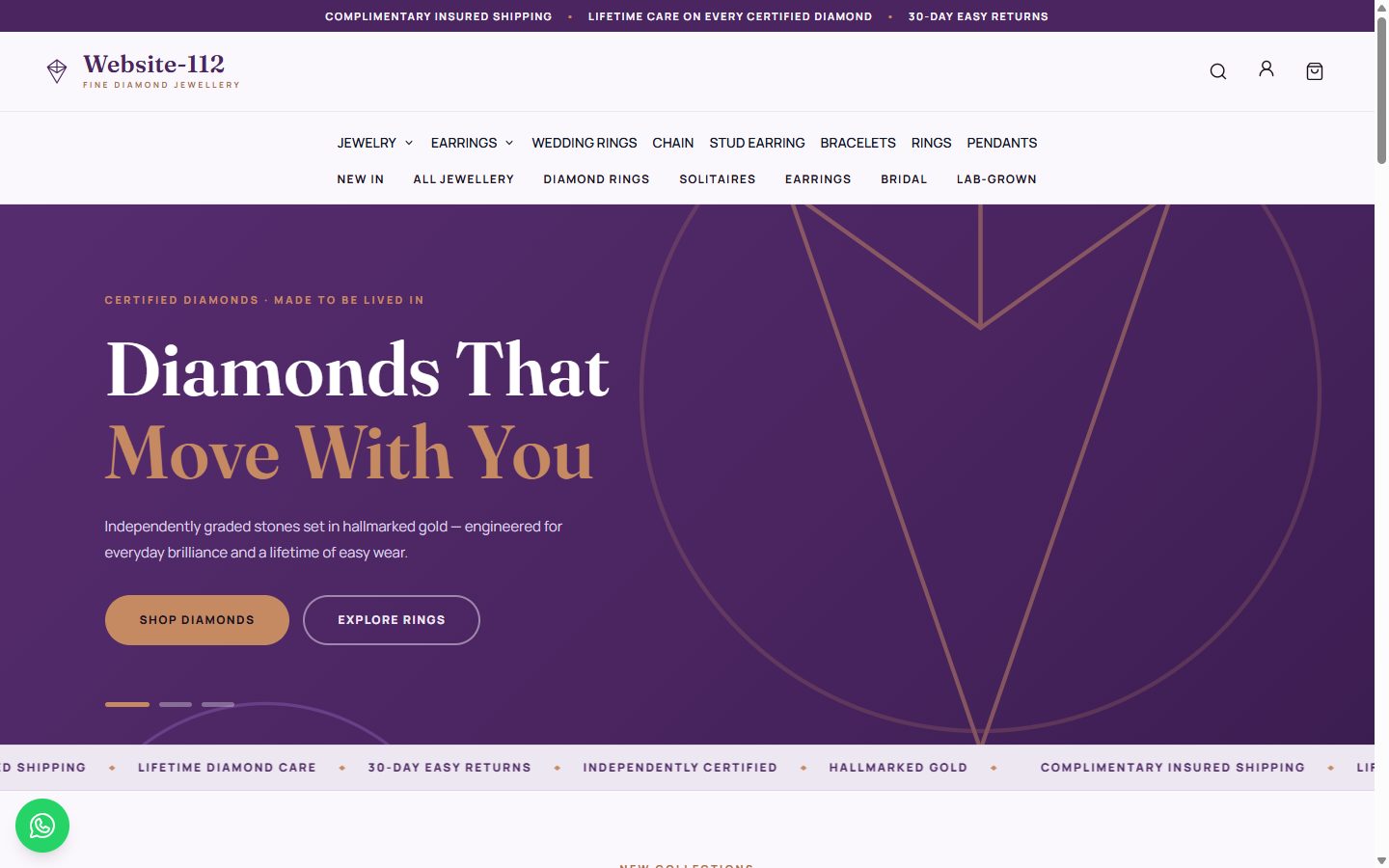 Website-112 homepage