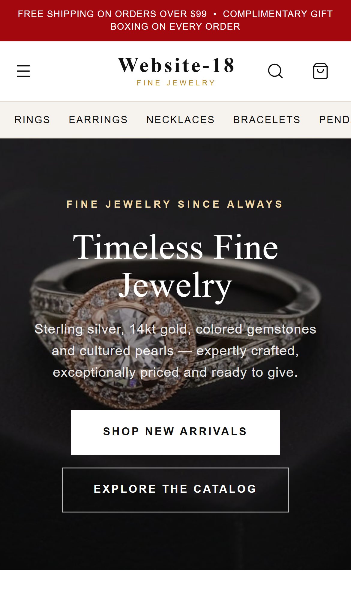 Website-18 mobile homepage