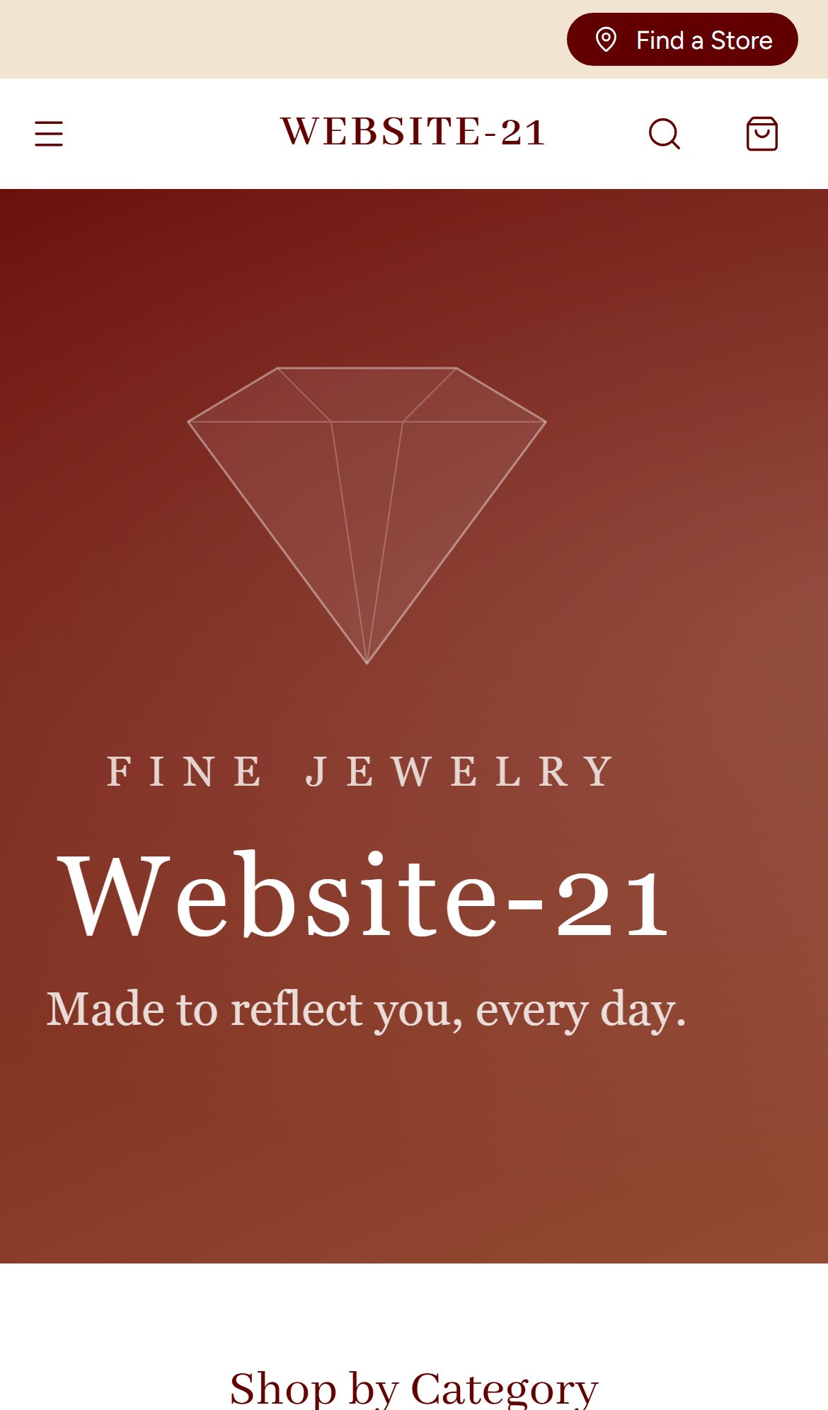 Website-21 mobile homepage