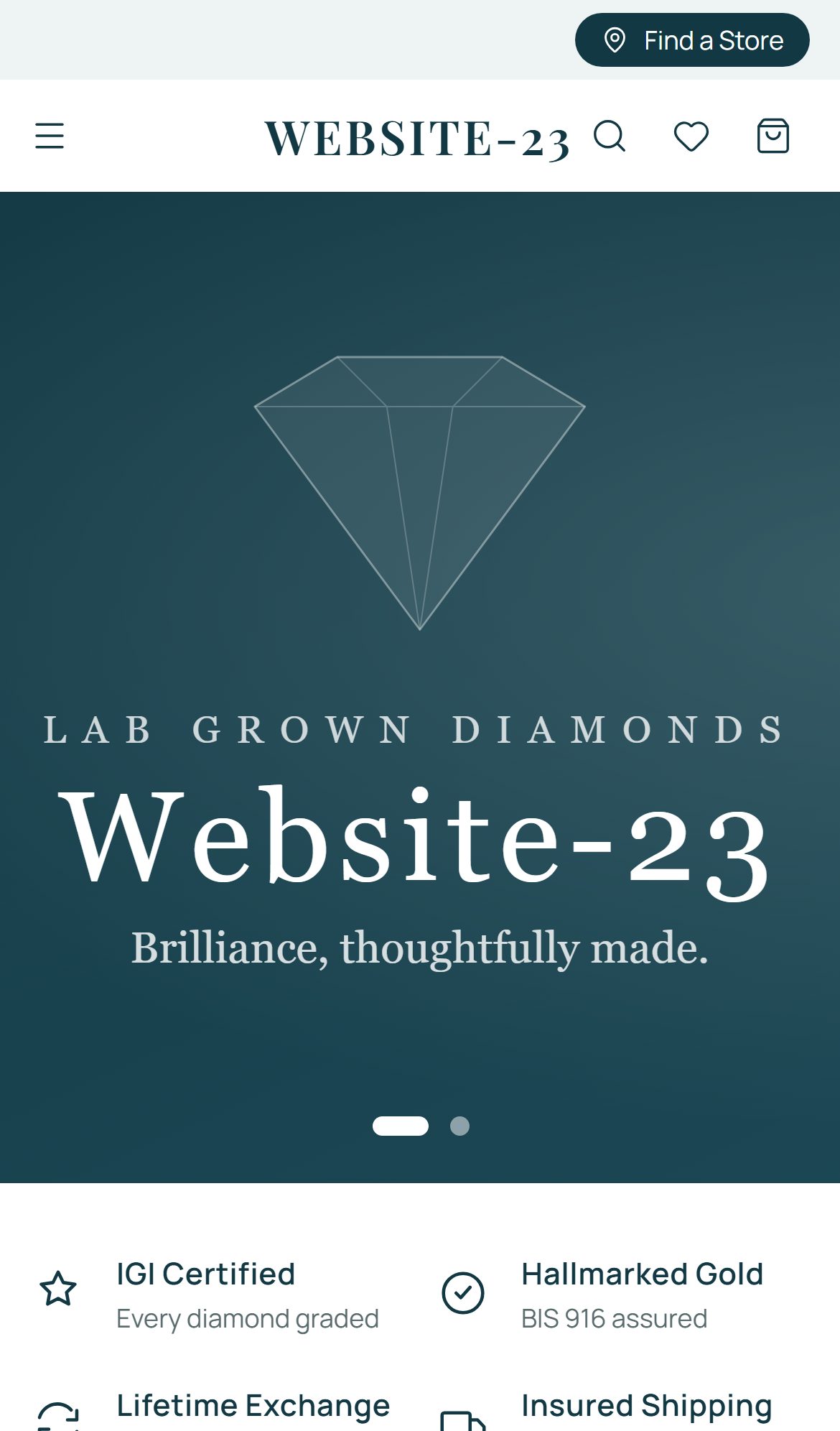 Website-23 mobile homepage