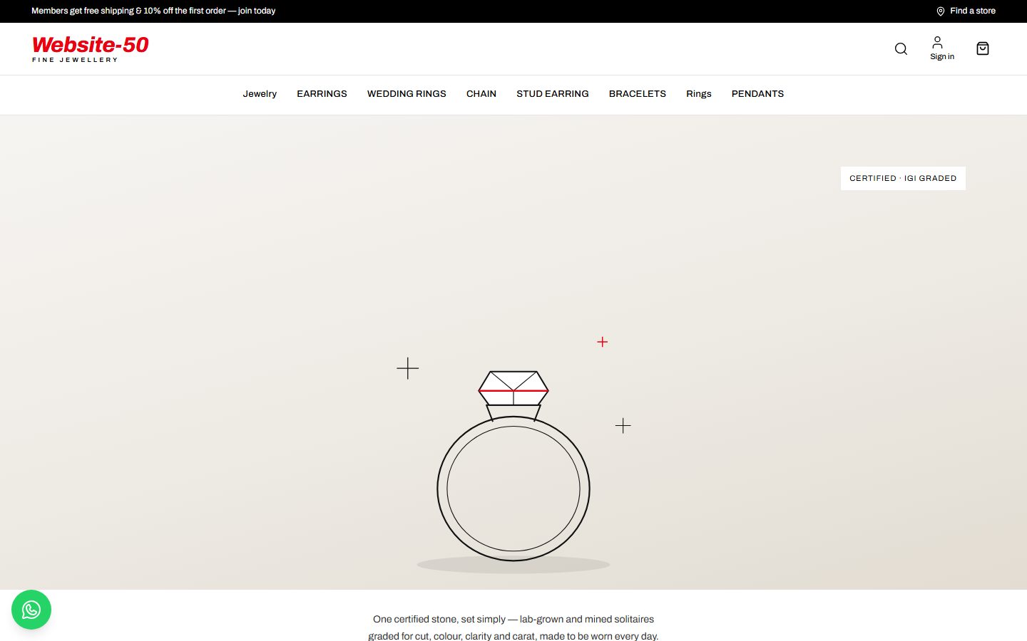 Website-50 homepage