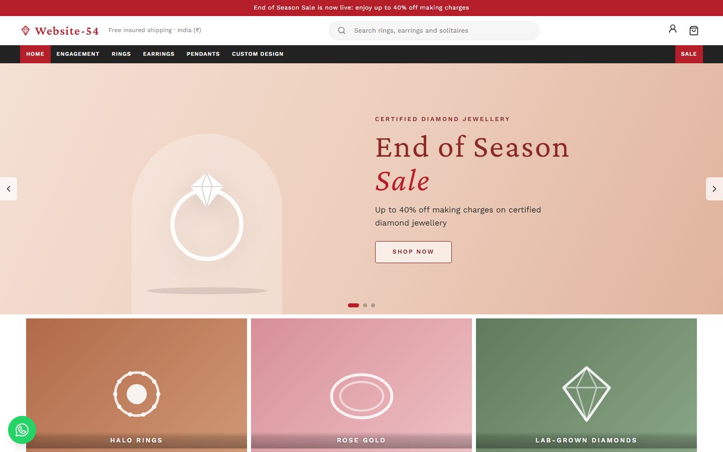 Website-54 homepage