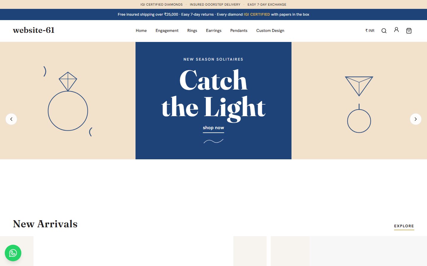 Website-61 homepage