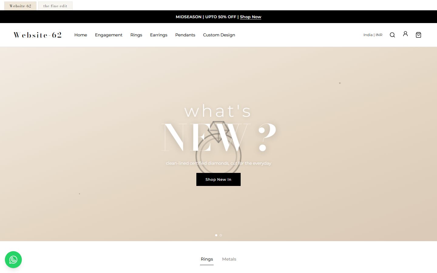 Website-62 homepage