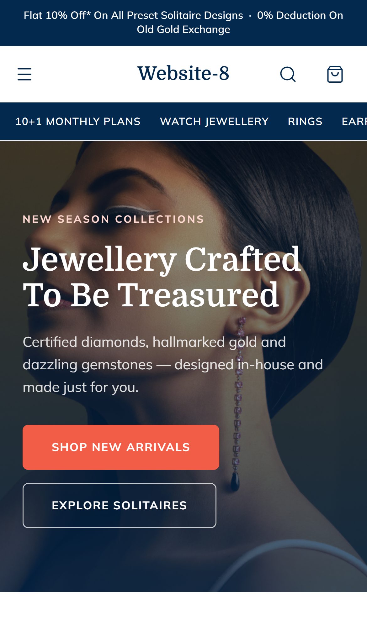 Website-8 mobile homepage